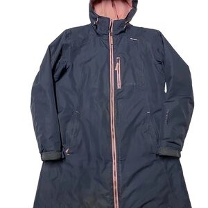 Helly Hansen Women's Large Long Belfast Winter Parka Primaloft Insulated Gray